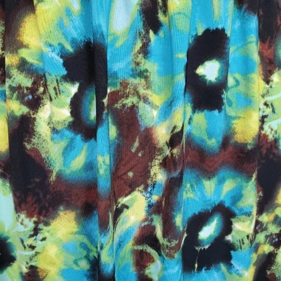 Style & Co. Sleeveless Watercolor Drape Neck Elastic Waist Pullover Dress Size M - Picture 6 of 8